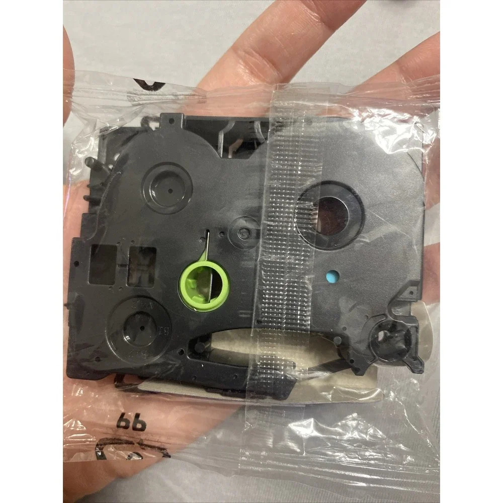 Laminated Tape 12mm 0.47 white / Black compatible with brother New